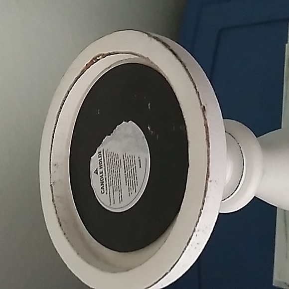 Candlestick candle holder white rustic - Picture 5 of 10